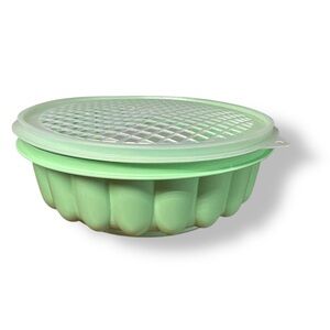 Vintage Tupperware Jello Mold‎ Jelly Gelatin Container Jadeite Green